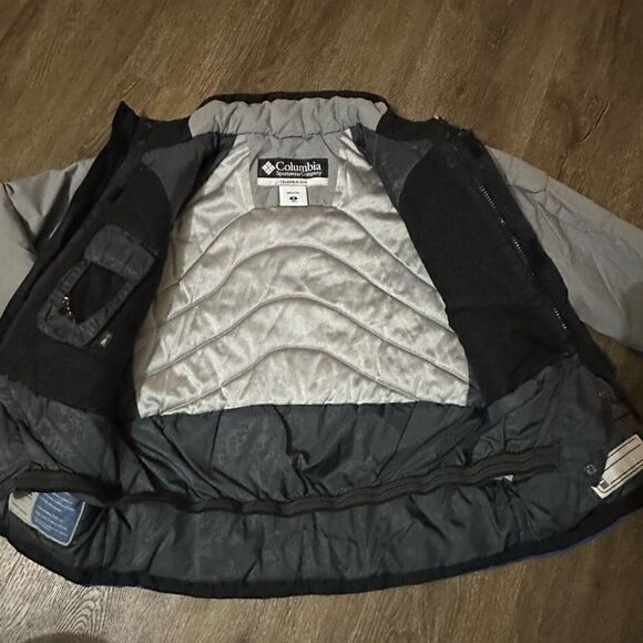 Columbia Boys Ski Jacket Coat Blue Gray Size 8 Youth Omni Tech Waterproof Snow - Picture 9 of 16
